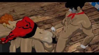 Gay Cartoon 3D Heroes and Villains Fucking Orgy