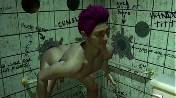 Party boy bathroom glory hole 3d animation