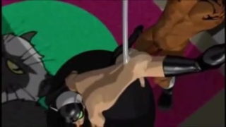 Cat man and Panther man superhero gay anal sex