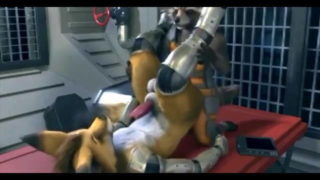 Rocket Raccoon gay yiffing a fox on the spaceship
