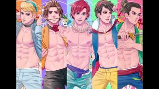 Disney hunks in cosplay as princesses strip and cum GIF