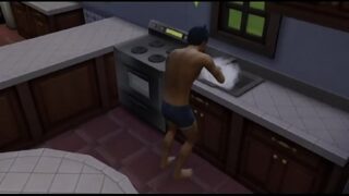 Gay sims mod two punk twinks fuck in the kitchen