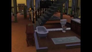 Gay Sims goes from self sucking to face fucking
