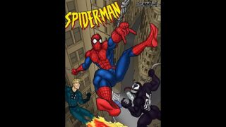 Spiderman takes venom’s big black cock in comic book