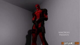 Deadpool gay bareback anal sex compilation in 3D